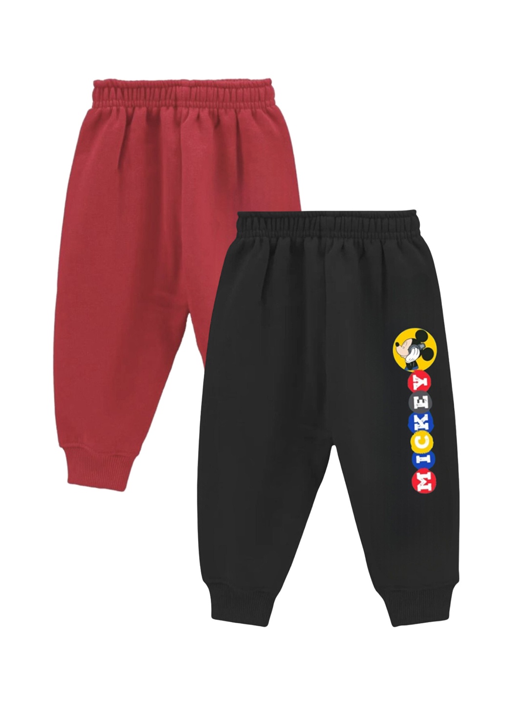 

BAESD Kids Pack Of 2 Printed Printed Cotton Joggers, Rust