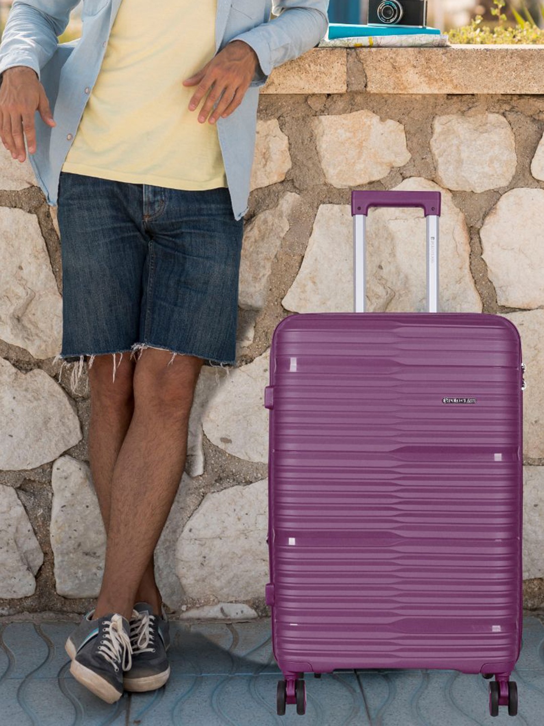 

Polo Class Unisex Hard Sided Trolley Bag With Vanity Bag, Purple