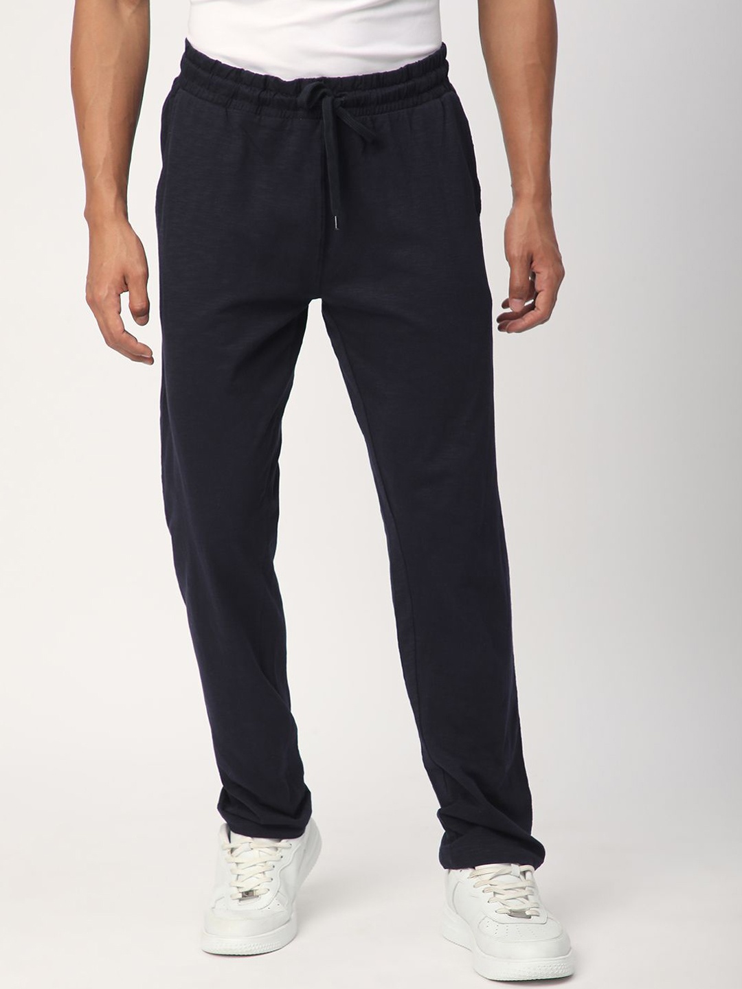 

R&B Men Mid-Rise Track Pants, Blue