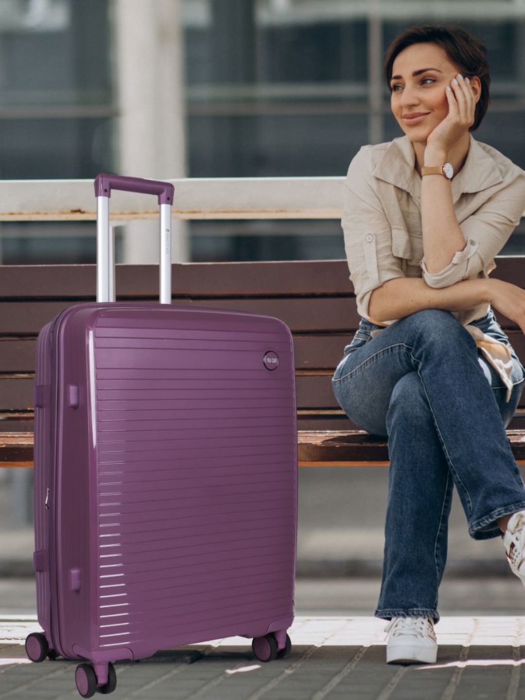 

Polo Class Hard Sided Trolley Bag With Vanity Bag, Purple