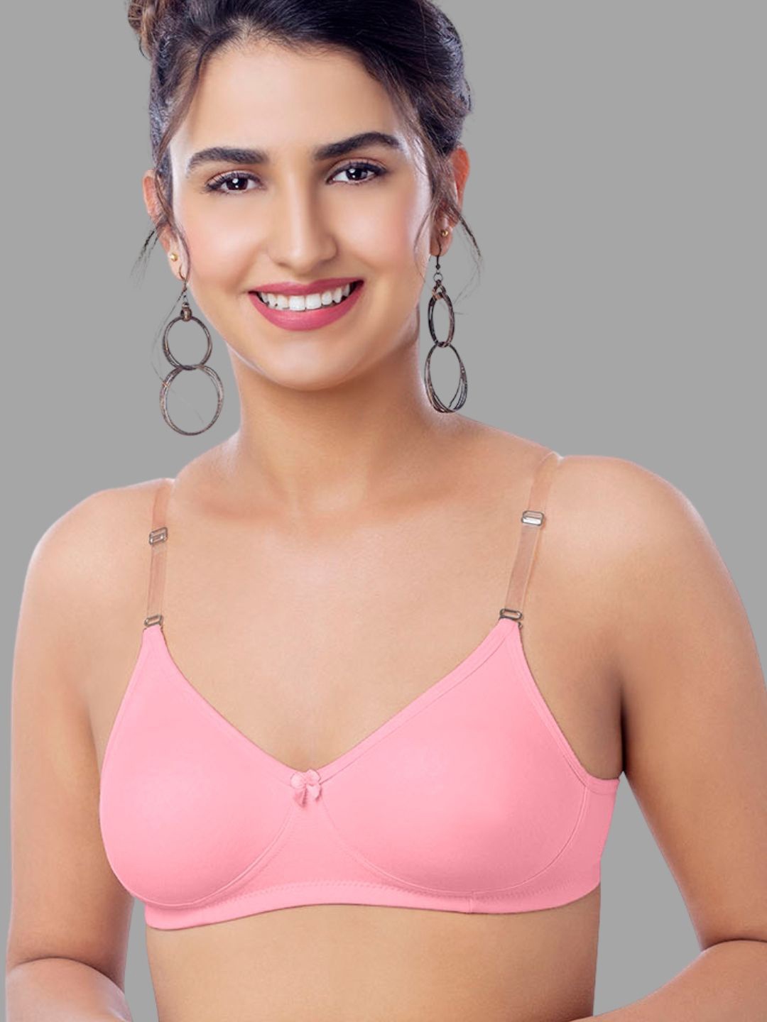 

BRIDA LADIES INNERWEAR Non-Padded Rapid-Dry Medium Coverage T-shirt Bra, Pink