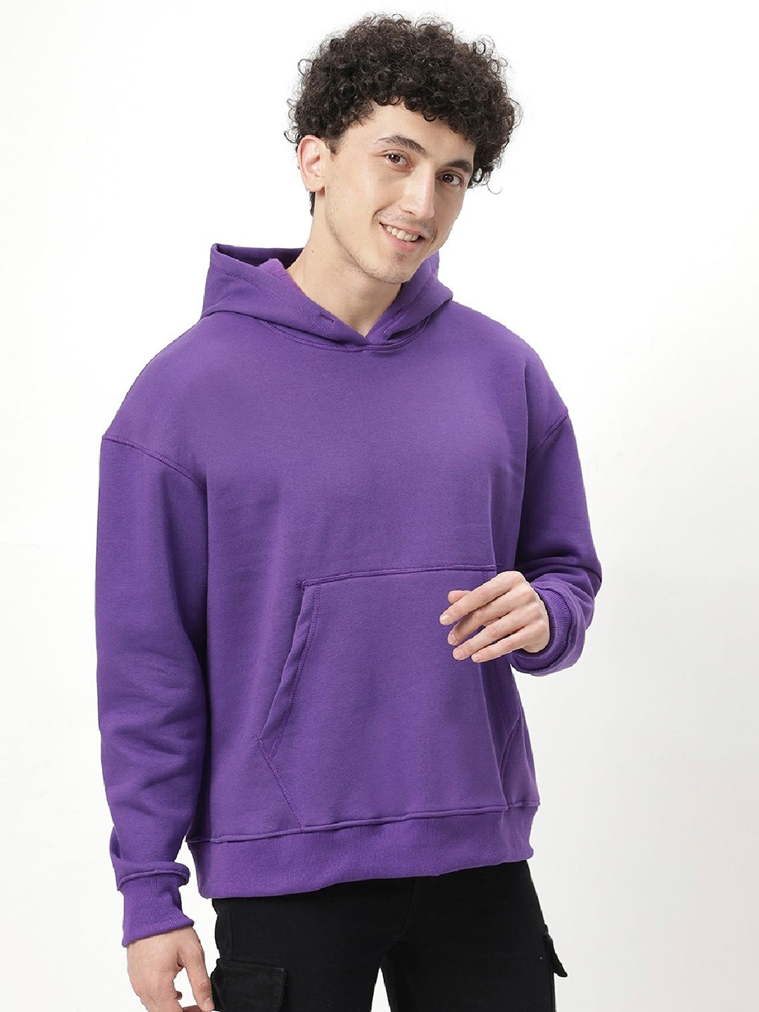 

Be Savage Men Long Sleeves Hooded Sweatshirt, Purple