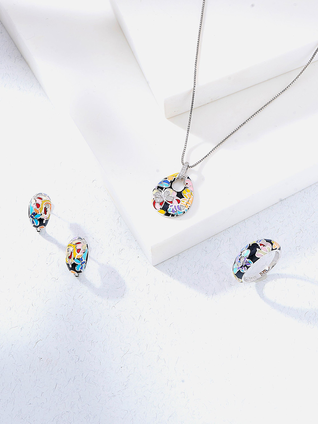 

Nipura 925 sterling silver Oval Shaped Cubic Zirconia Pendants
