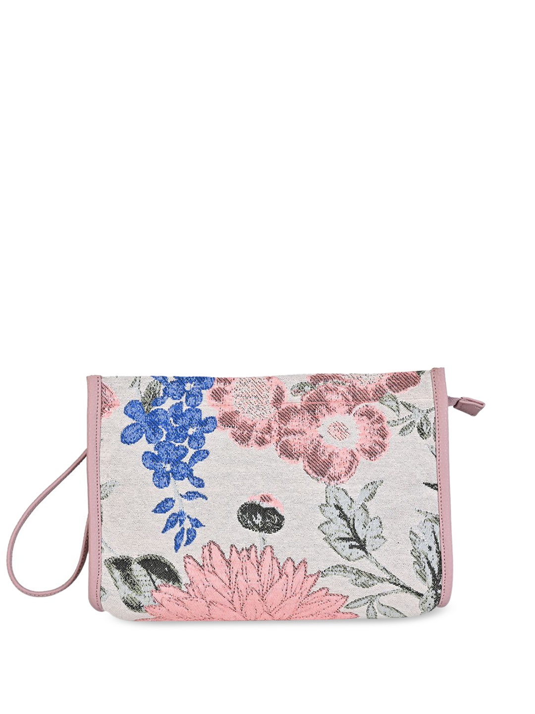 

INDIVIDUAL DESIGN Floral Pattern Jacquard Weave Cotton Blend Handbag, White