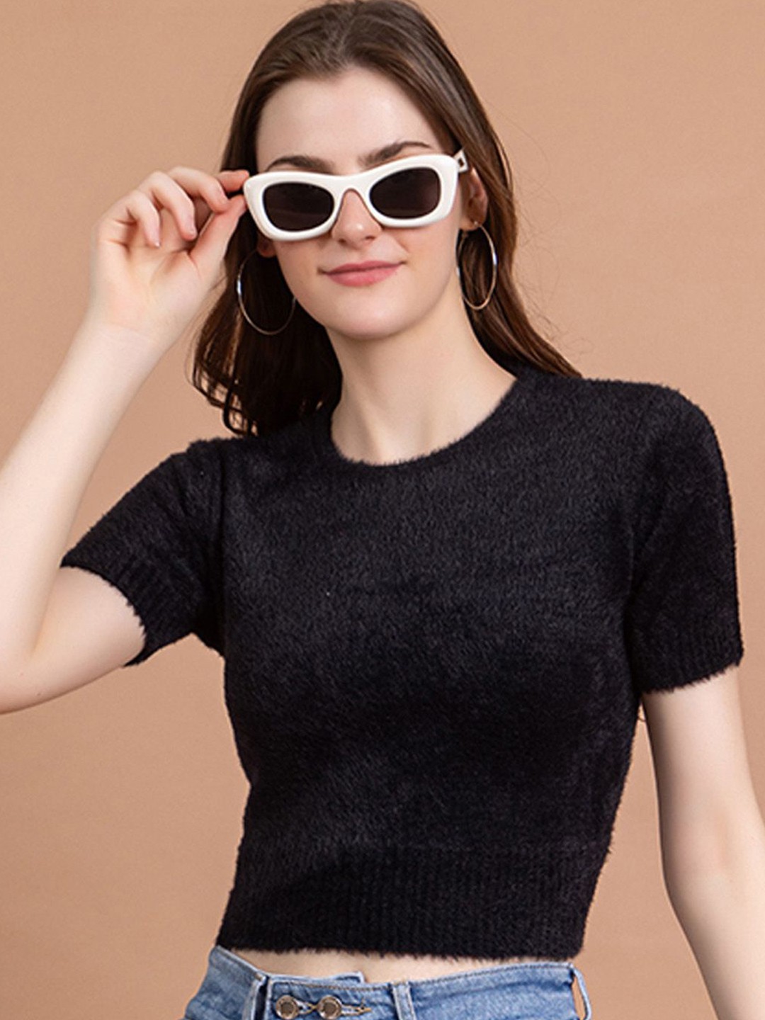 

CLAPTON Women Woollen Top, Black