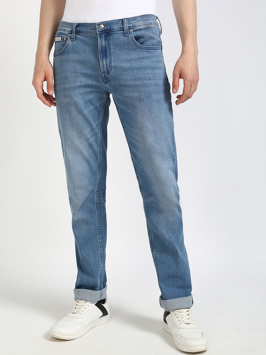 

Calvin Klein Jeans Men Slim Fit Mid-Rise Jeans, Blue