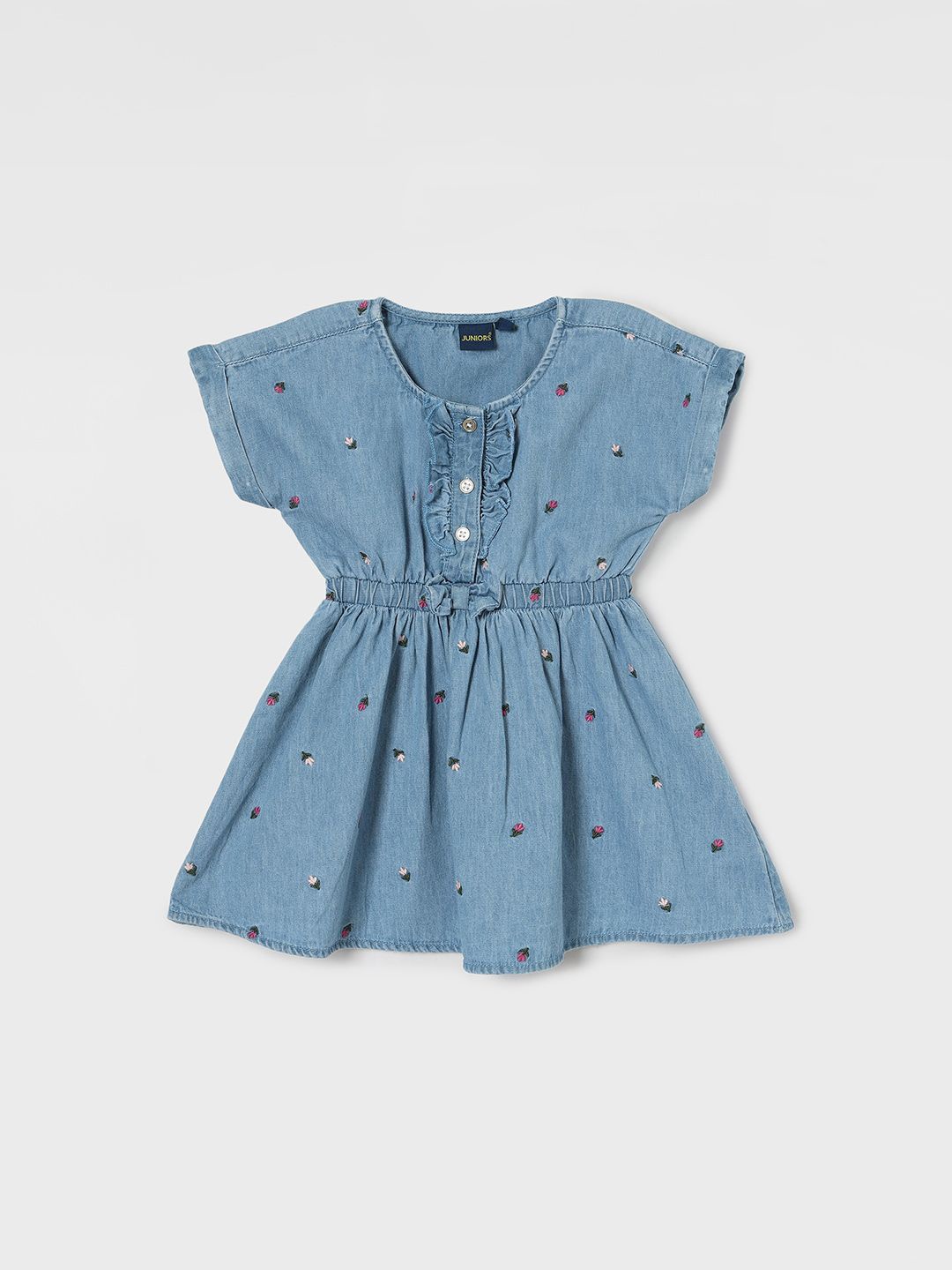 

Juniors by Lifestyle Embroidered Fit & Flare Dress, Blue