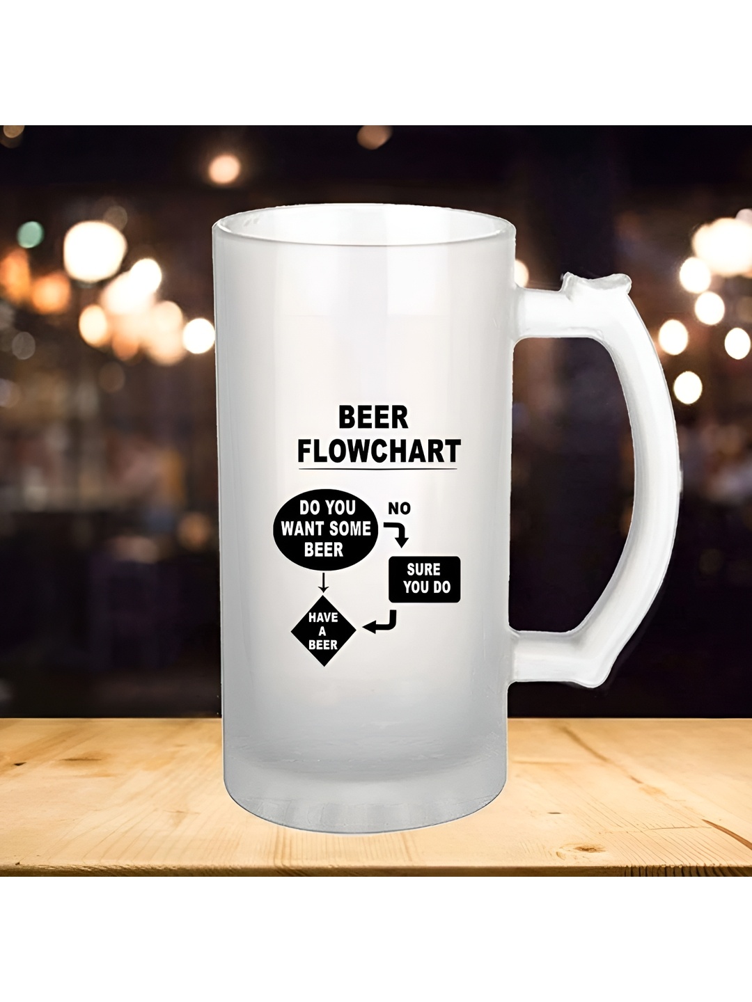 

SUBLIKRAFT White & Black Printed Glass Glossy Mugs Set of Cups and Mugs