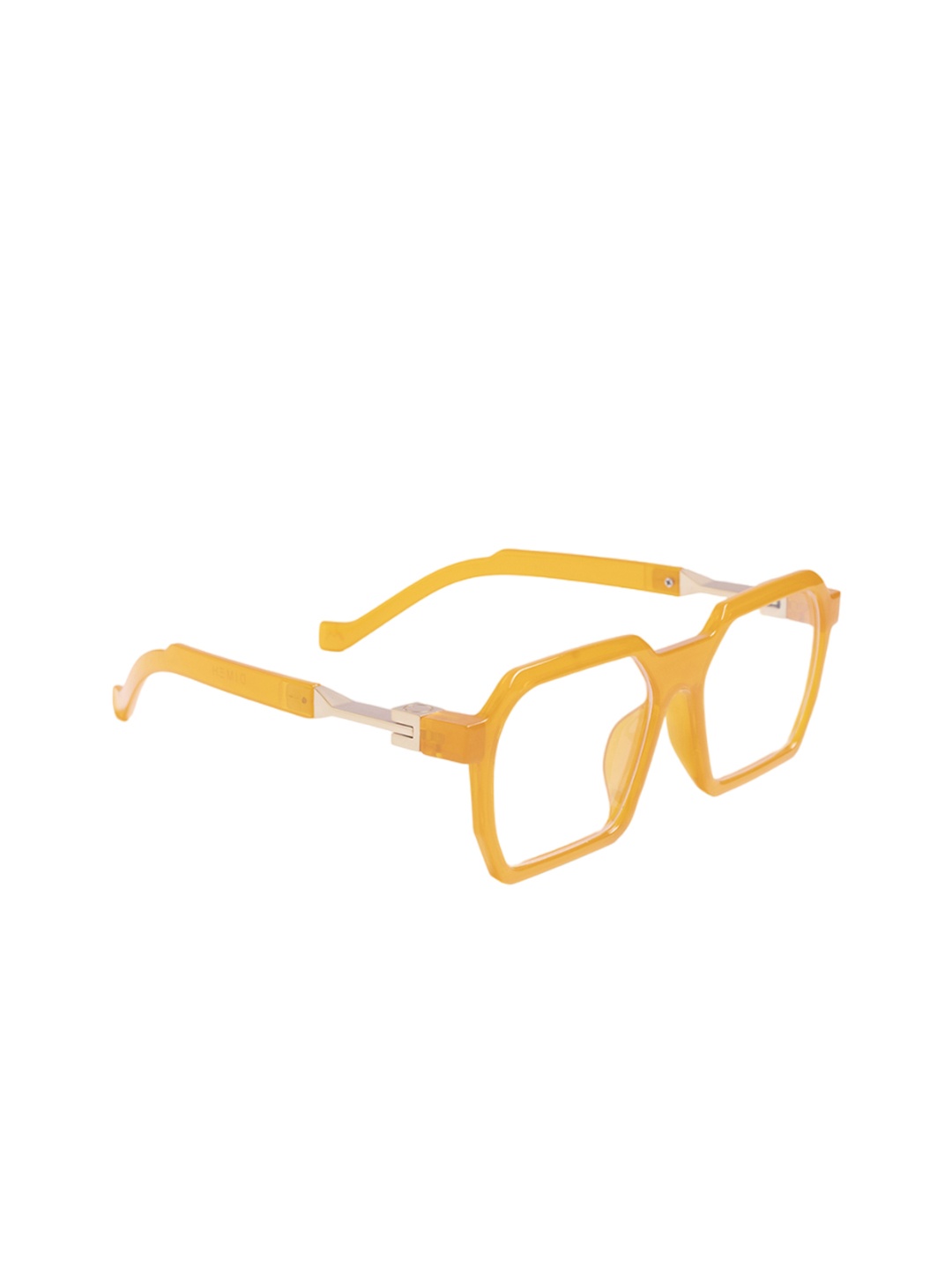 

DIMEH Unisex Square Sunglasses with UV Blu Ray Lens, Yellow
