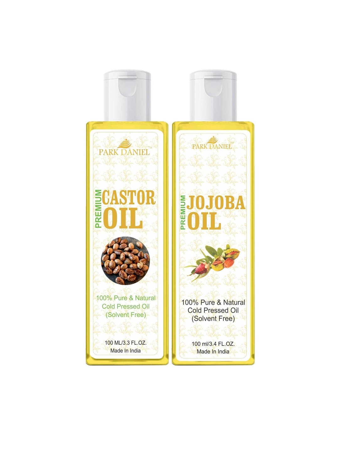 

Park Daniel Set Of 2 Cold Pressed Castor & Jojoba Oils - 100ml Each, Transparent