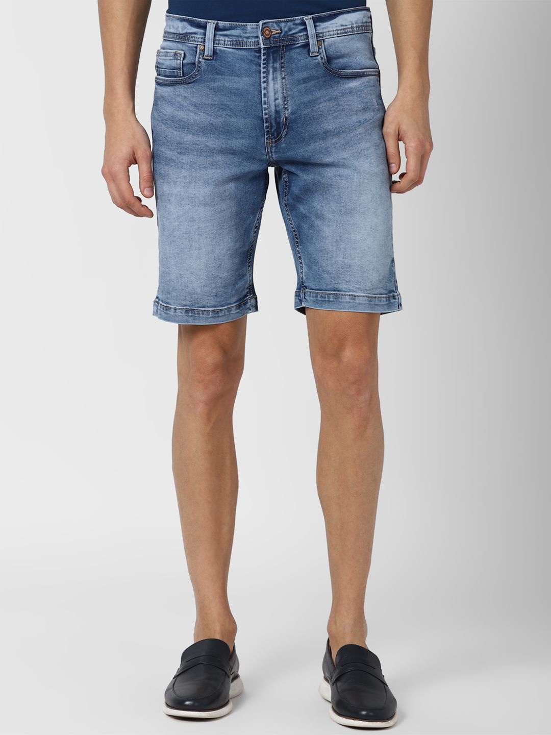 

PETER ENGLAND UNIVERSITY Men Cotton Casual Shorts, Navy blue