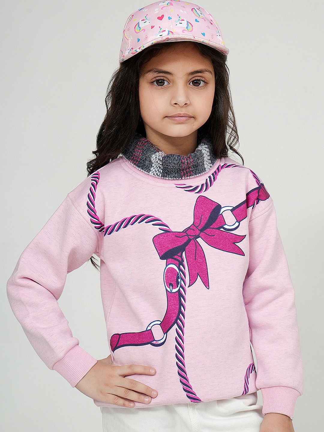 

PAMPOLINA Girls Graphic Printed Sweatshirt, Pink