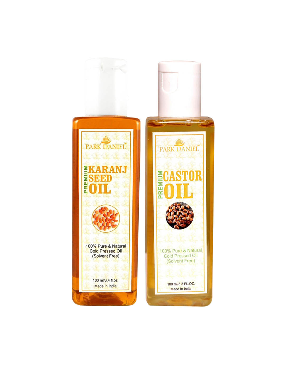 

Park Daniel Set Of 2 Karanj Seed Oil & Castor Oil - 100 ml Each, Transparent