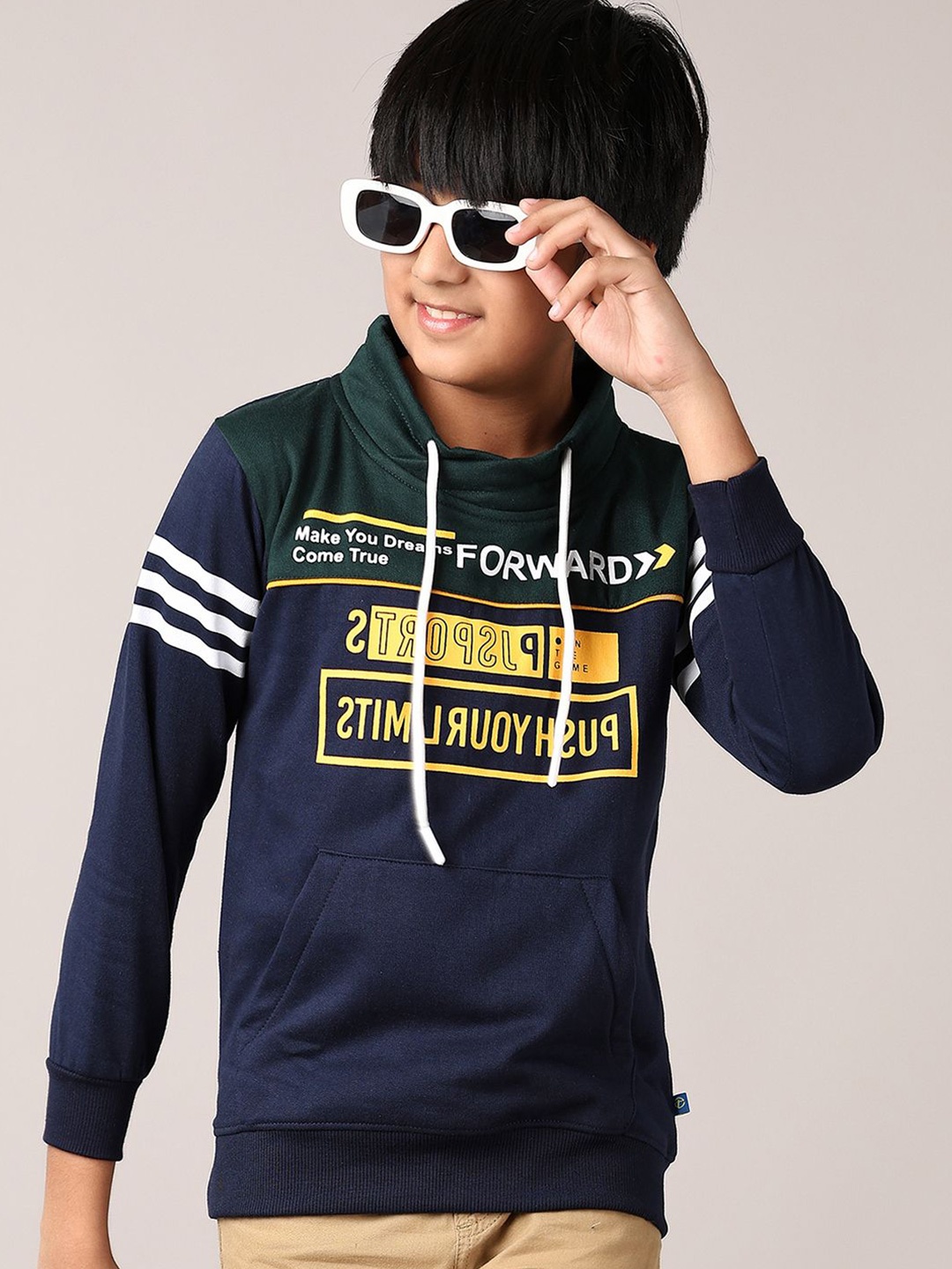 

V-Mart Boys Typography Printed Cotton Long Sleeves Sweatshirt, Navy blue