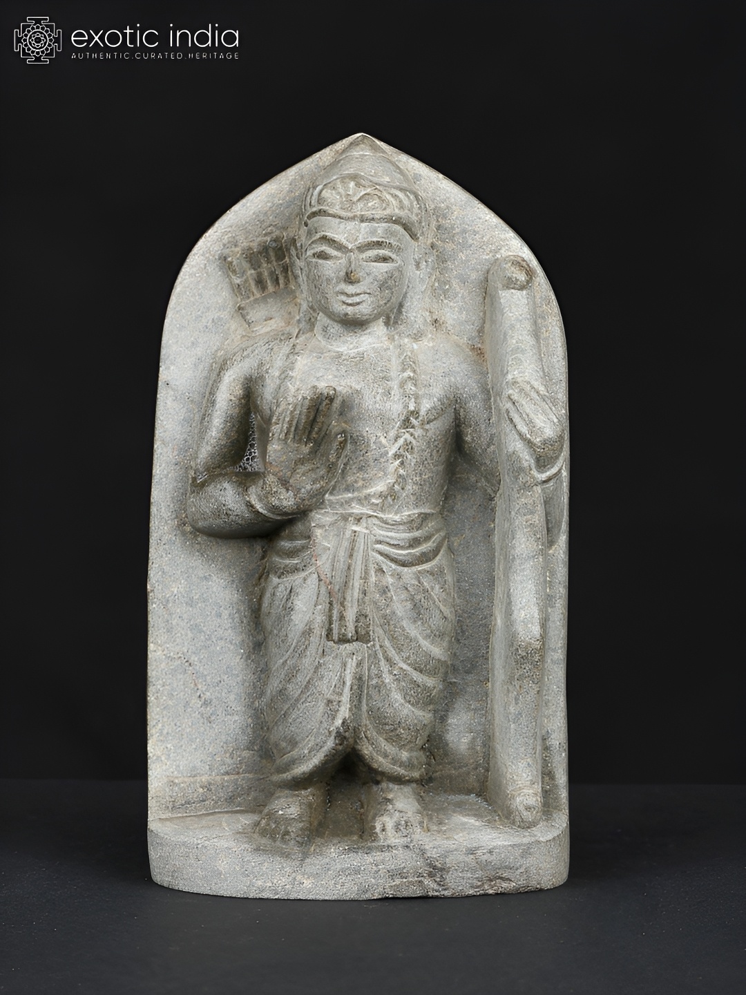 

Exotic India Stone Carved Prabhu Shri Rama Statue, White