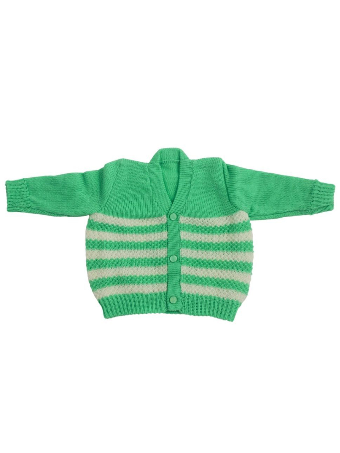 

CUBS & HUGS Kids Striped Woollen, Green