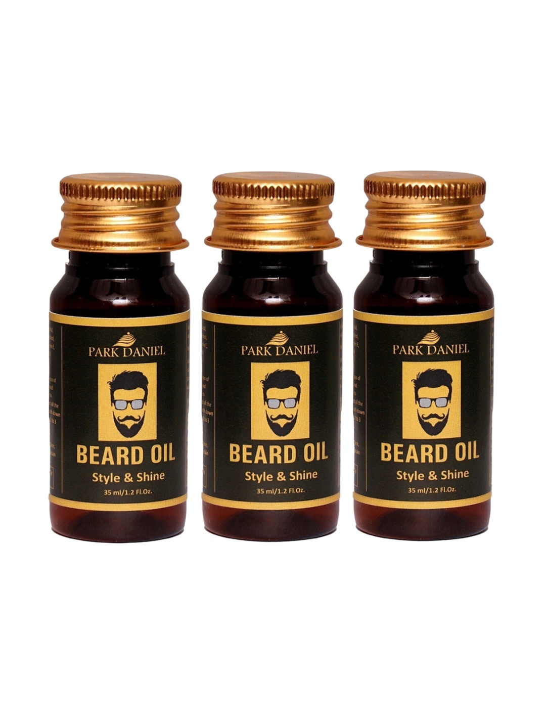 

Park Daniel Men Set of 3 Beard Growth Oil For Style & Shine - 35 ml Each, Transparent