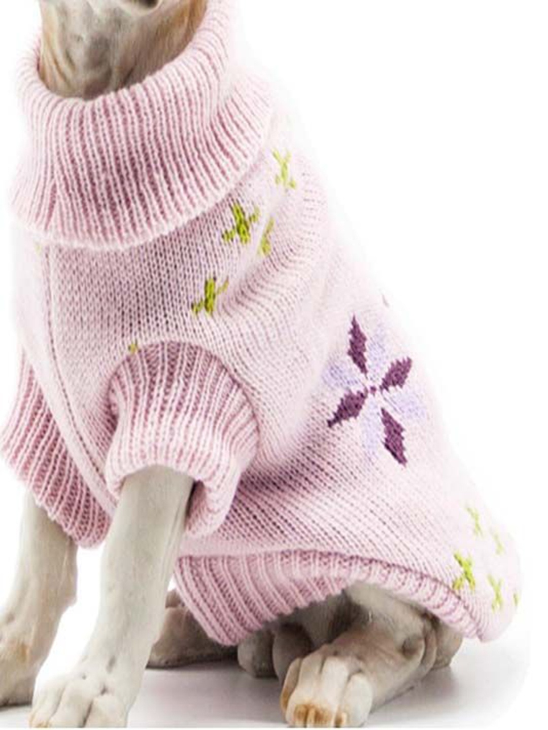 

Lulala Self Design Dog Sweater, Pink