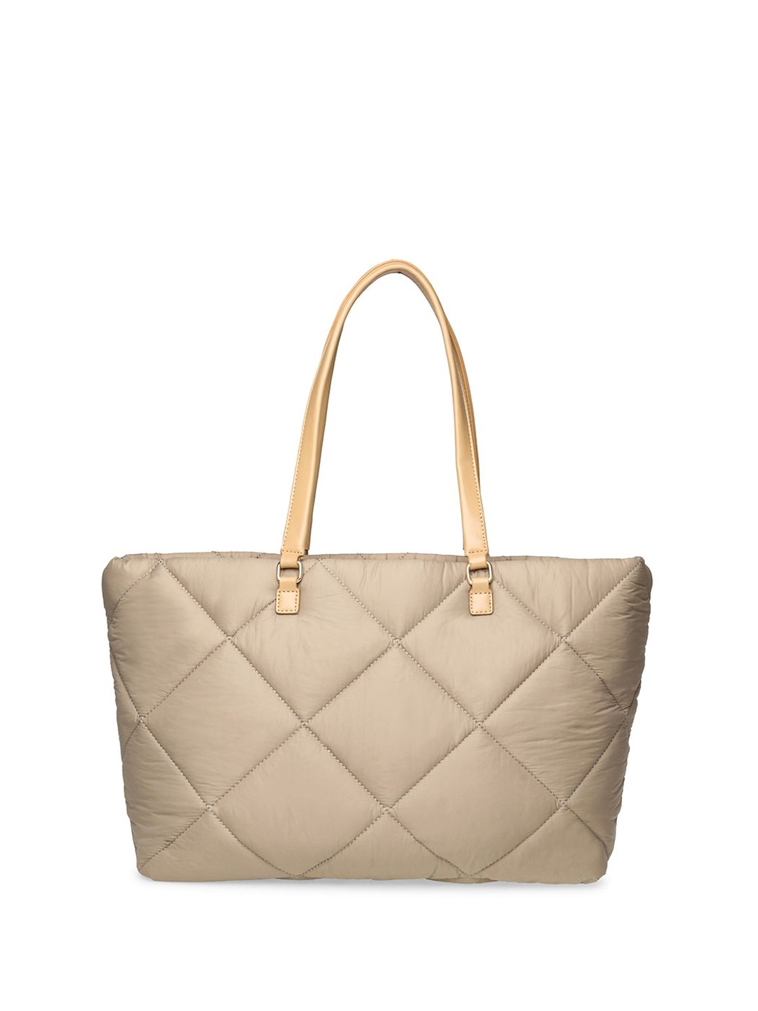 

ANNE KLEIN Women Textured Structured Leather Shoulder Bag With Pouch, Cream