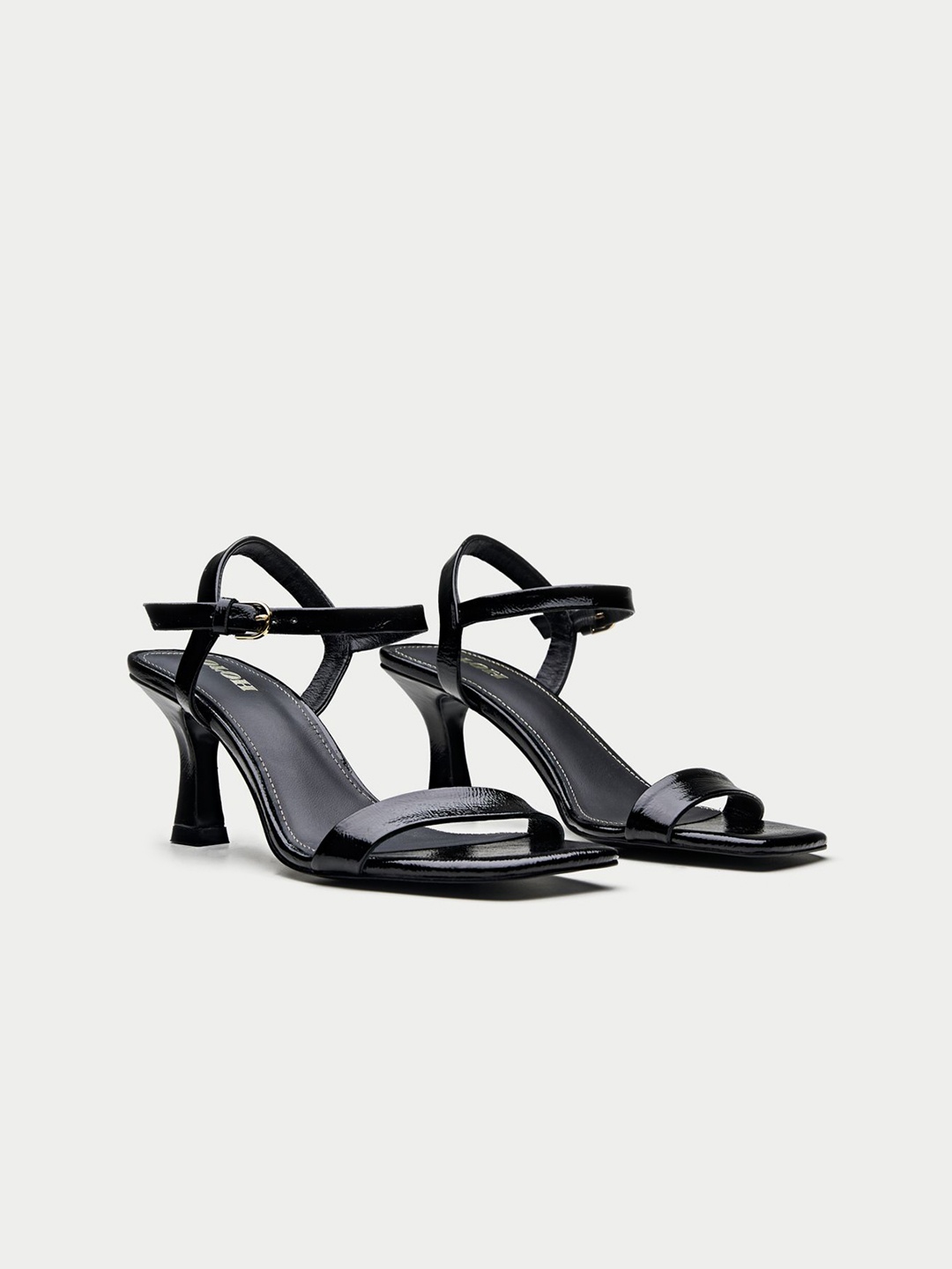 

Oroh Women Leather Party Kitten Sandals, Black