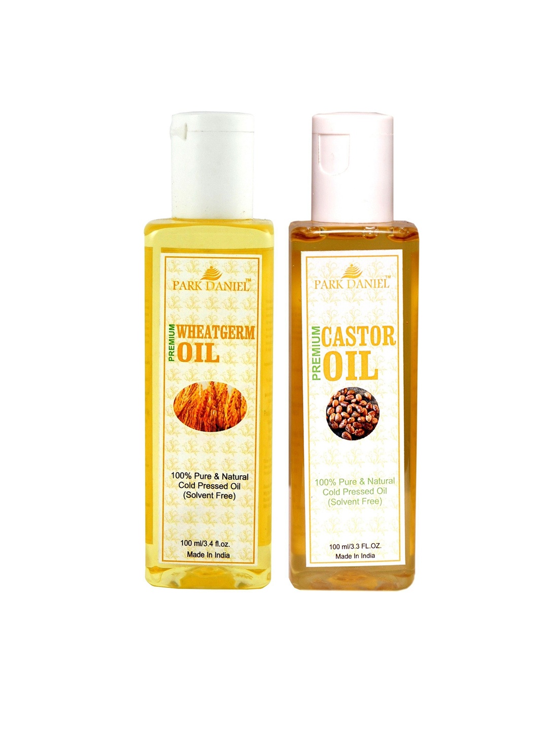 

Park Daniel Set Of 2 Wheatgerm Oil & Castor Oil - 100 ml Each, Transparent