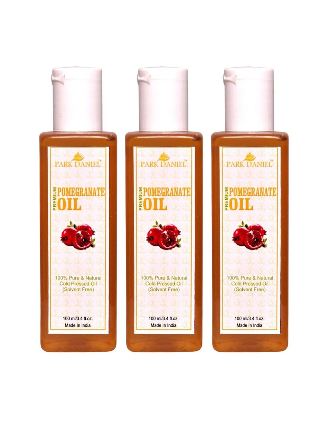 

Park Daniel Set Of 3 Premium Pomegranate Oil - 100 ml Each, Transparent