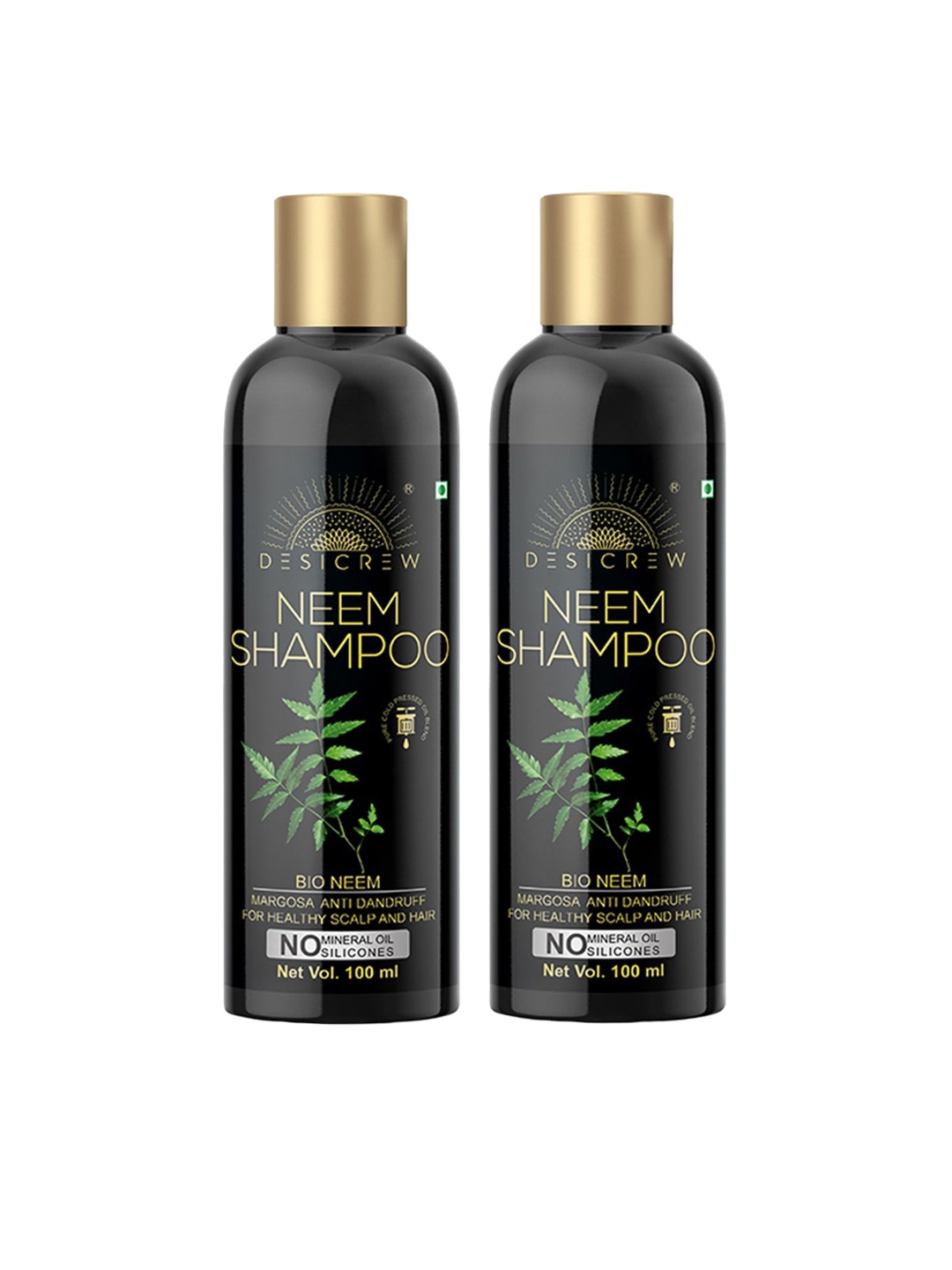 

Desi Crew Set Of 2 Neem Margosa Anti-Dandruff Shampoo - 100 ml Each, Transparent