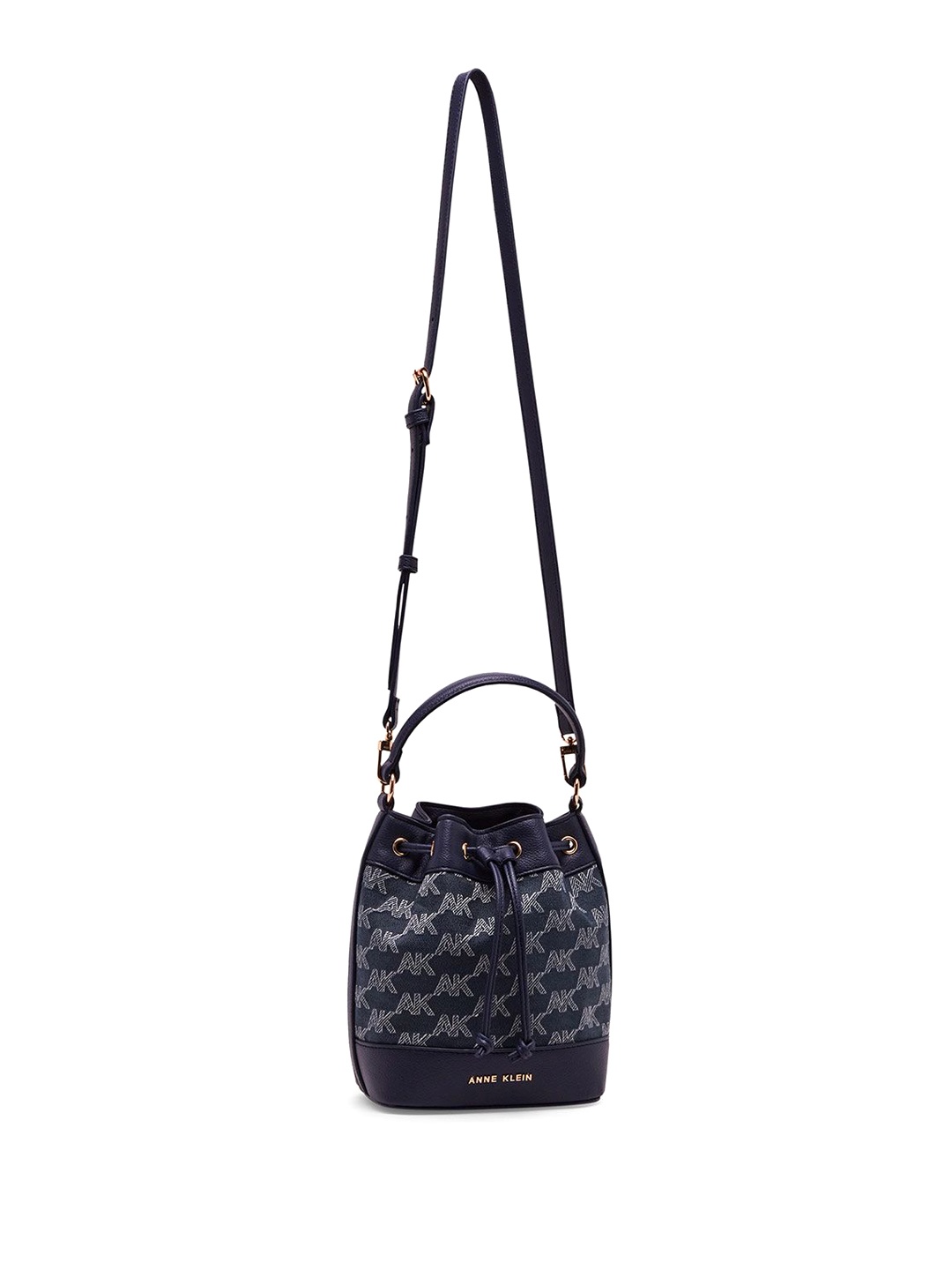 

ANNE KLEIN Women Abstract Printed Shopper Leather Shoulder Bag, Navy blue