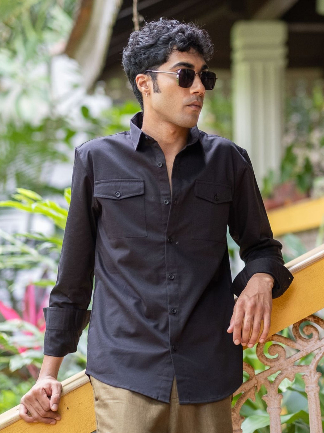 

Creatures of Habit Men Heavyweight Cotton Jacket, Black