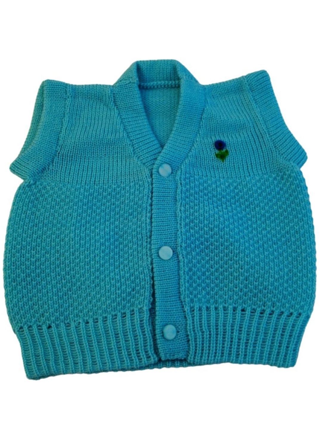 

CUBS & HUGS Unisex Kids Woollen Cardigan, Turquoise blue