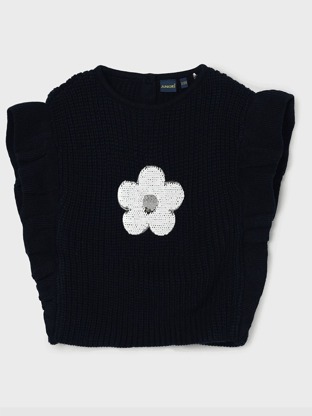 

Juniors by Lifestyle Girls Floral Applique Pullover, Black