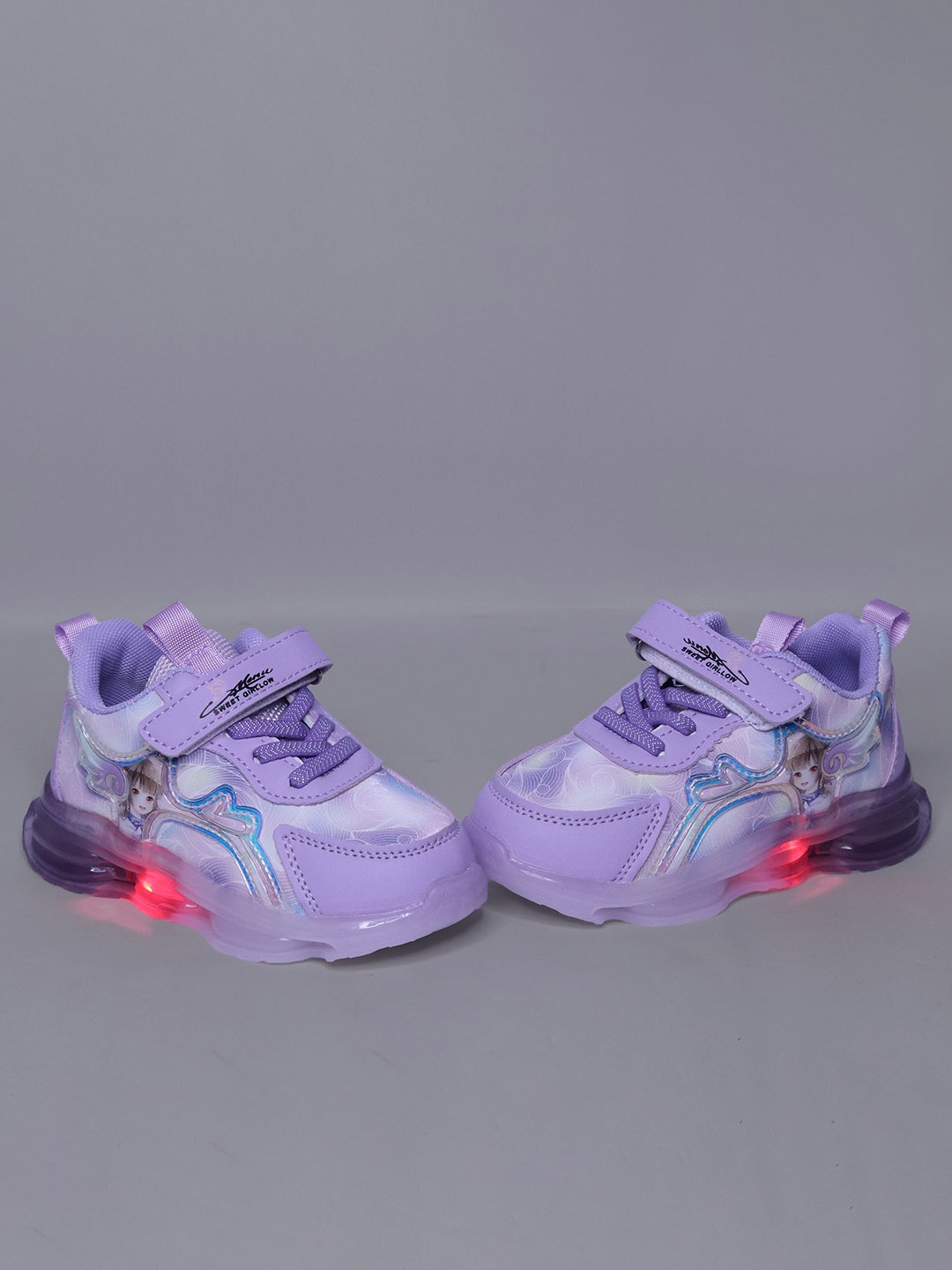 

NEW STEPS Kids PU LED Sneakers, Purple