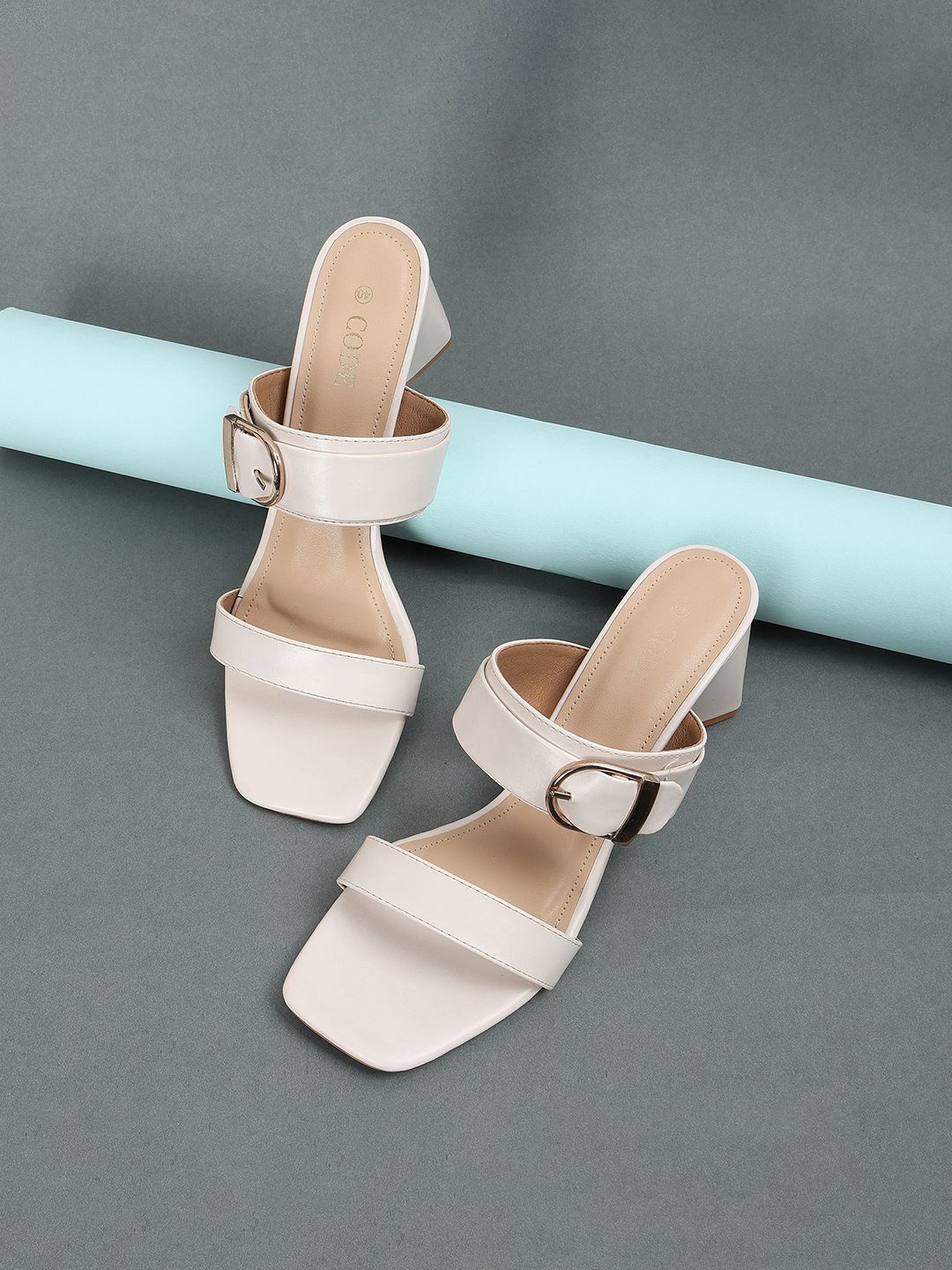 

CODE by Lifestyle Women Open Back Heels, Off white