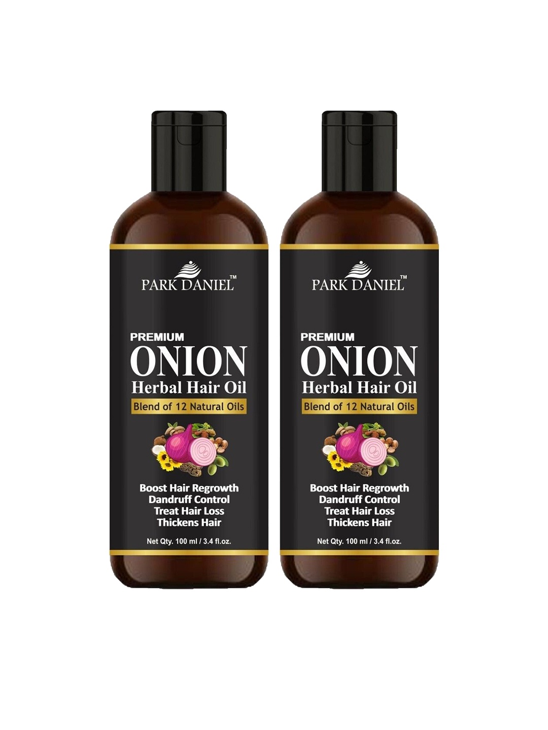 

Park Daniel Set Of 2 Premium Onion Herbal Hair Oil - 100 ml Each, Transparent