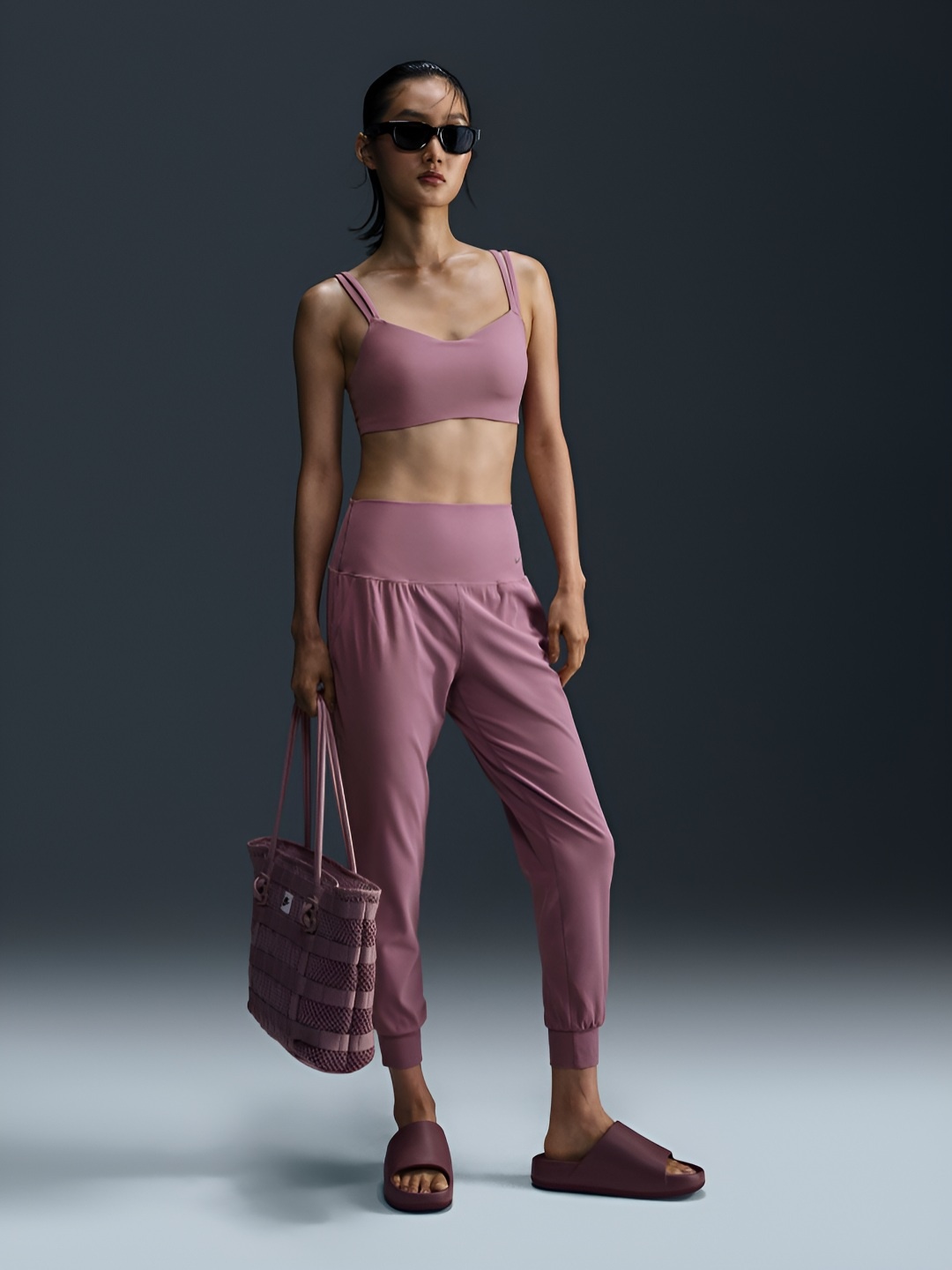 

Nike Zenvy Women Dri-FIT High-Waisted Joggers, Pink