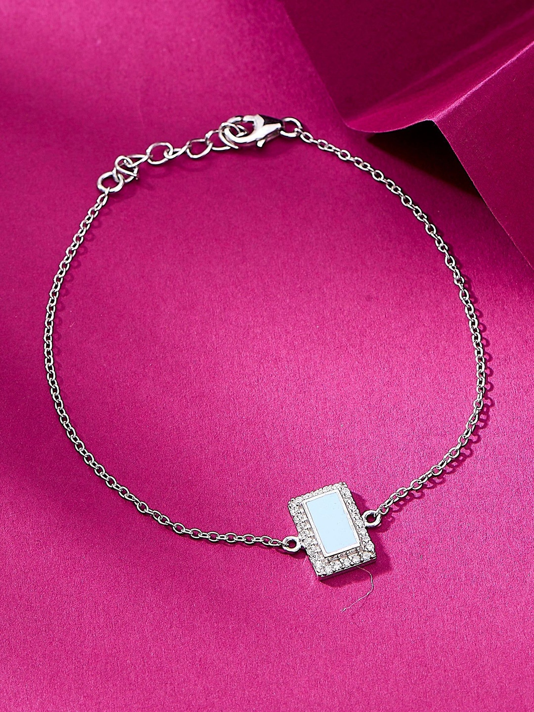 

Nipura 925 Sterling Silver Rhodium-Plated Cubic Zirconia Wraparound Bracelet