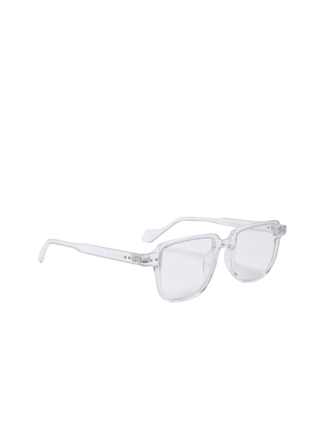 

Dimeh Unisex Rectangle Sunglasses with Uv Blu Ray Lens, Transparent