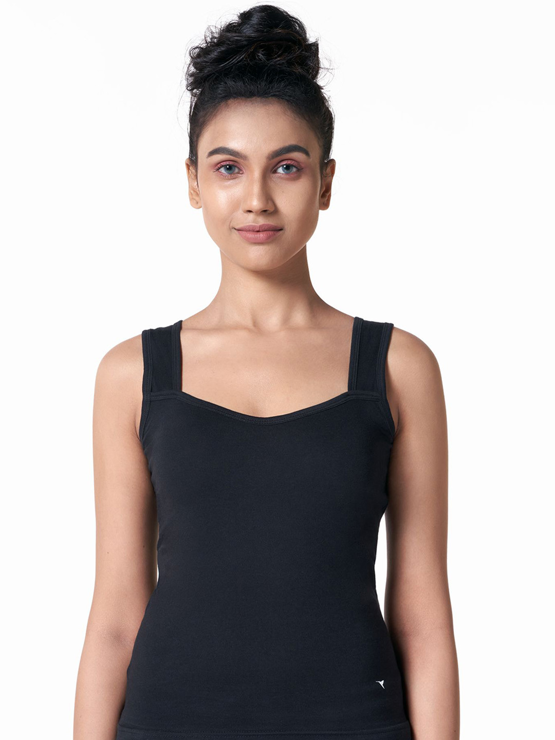 

BLOSSOM Pure Cotton Non-Padded Camisoles, Black