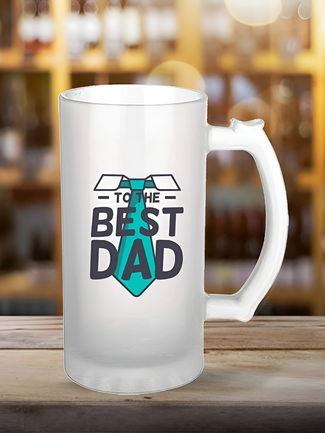 

SUBLIKRAFT White & Black Typography Printed Dishwasher Safe Glass Glossy Mugs 450ml