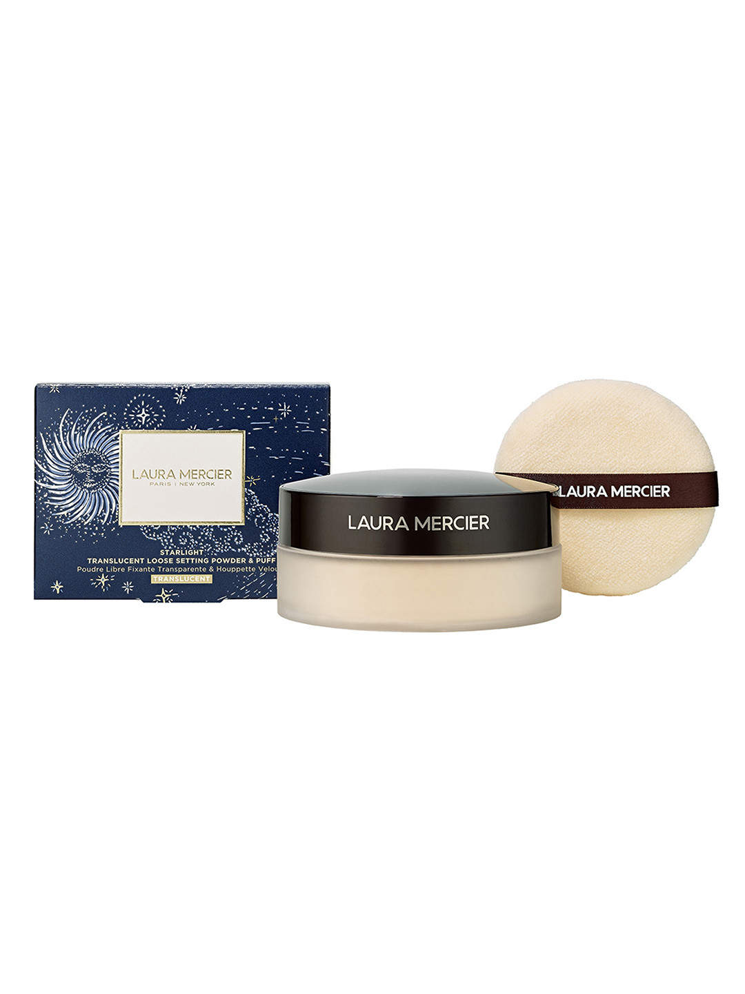 

LAURA MERCIER Starlight Jumbo Translucent Loose Setting Powder & Puff, Transparent