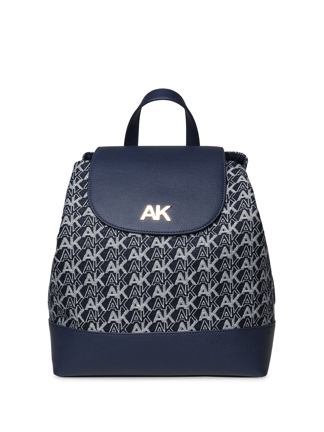 

ANNE KLEIN Geometric Printed Structured Handheld Bag, Navy blue