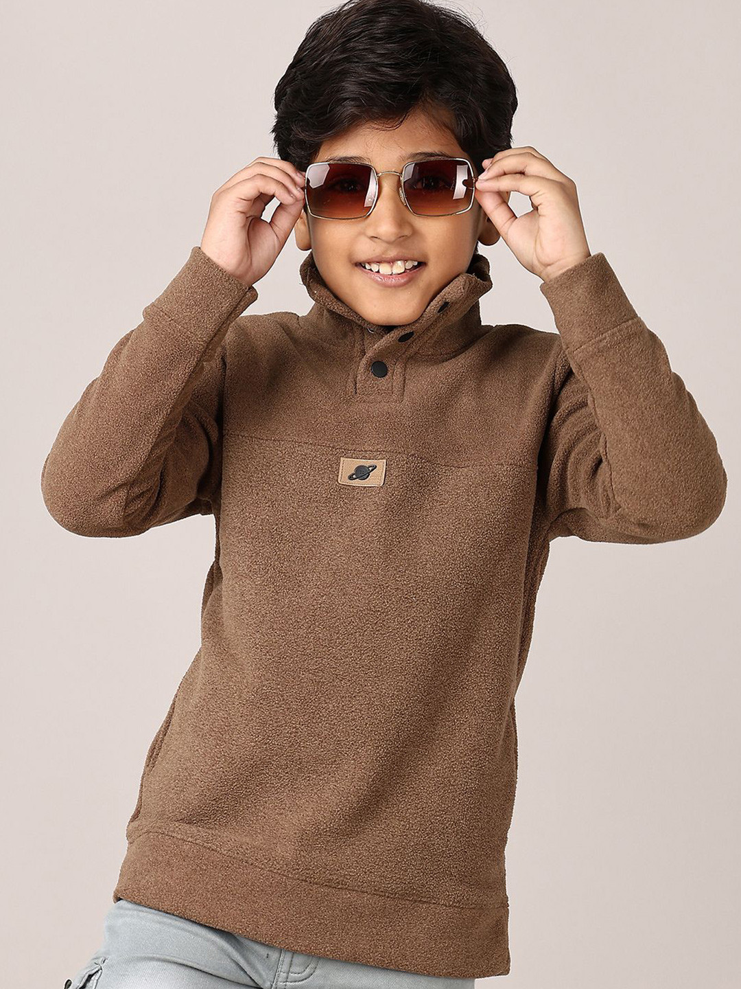

V-Mart Boys Printed Sweatshirt, Khaki