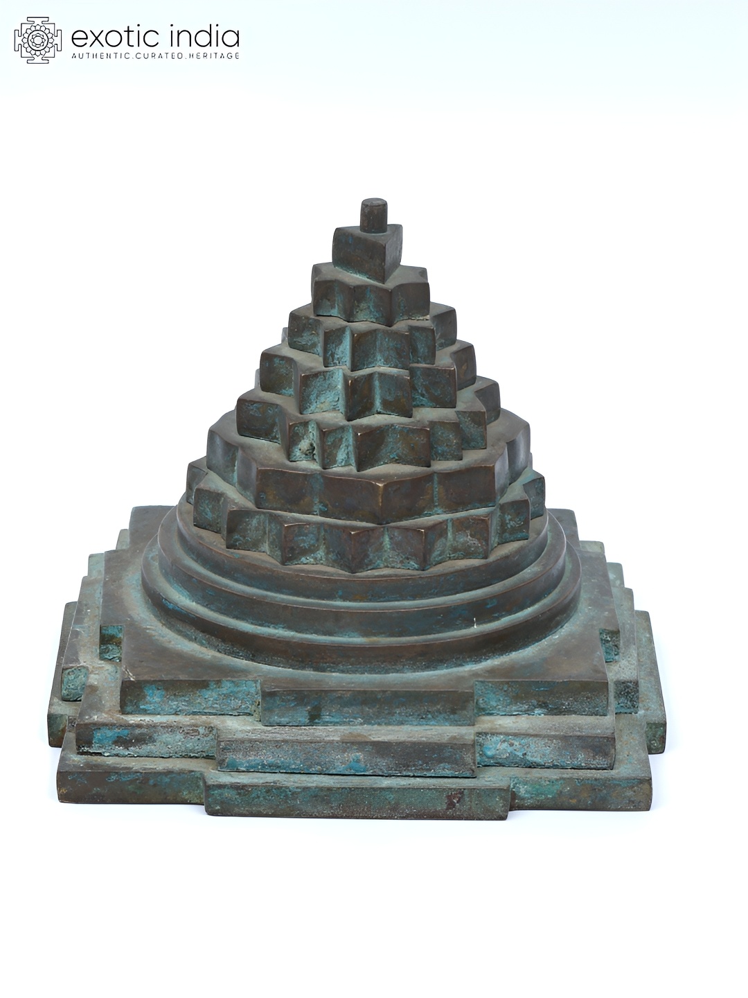 

Exotic India 5" Brass Shri Yantra, Brown