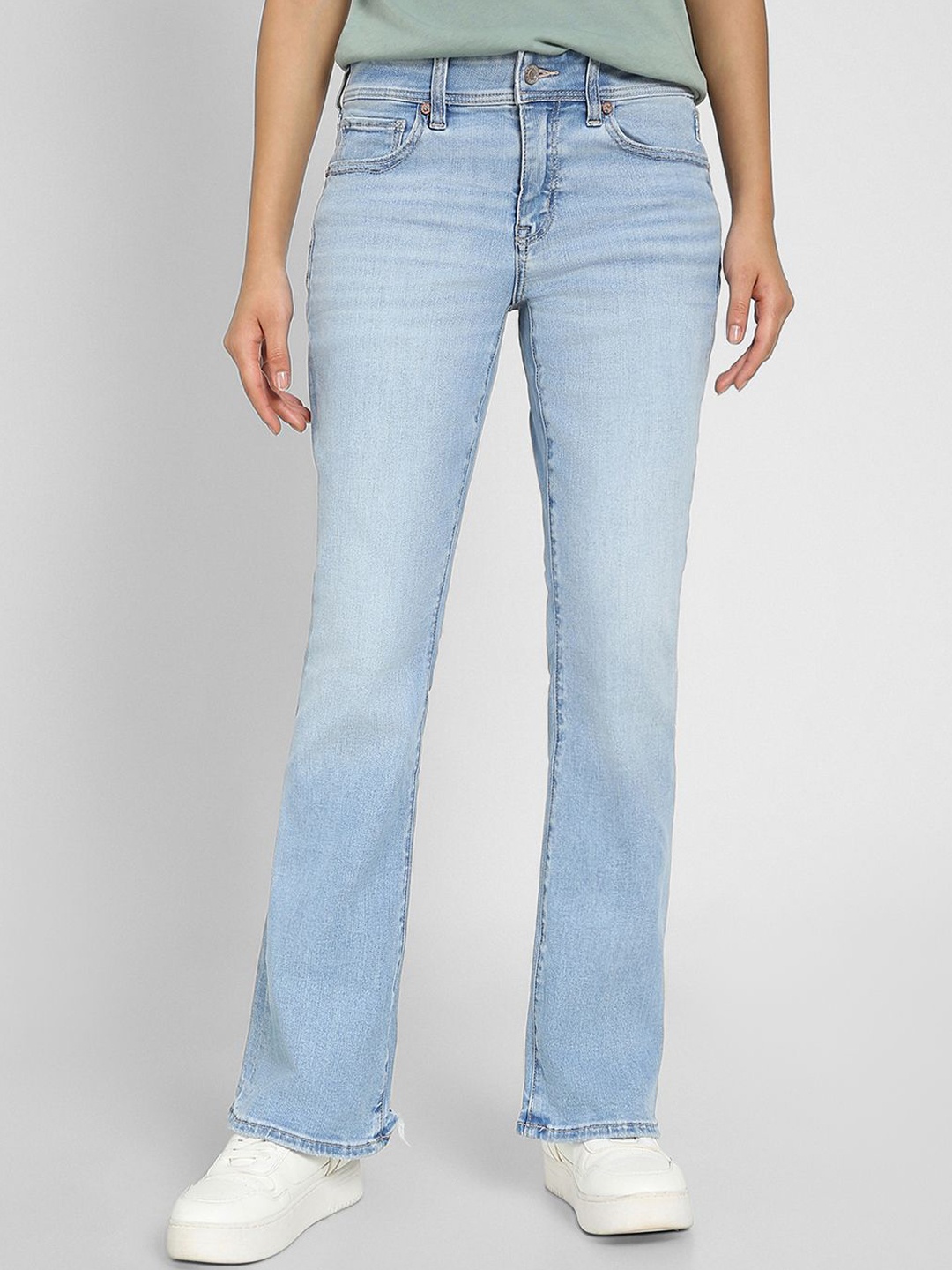 

AMERICAN EAGLE OUTFITTERS Women Mid-Rise Bootcut Jeans, Blue