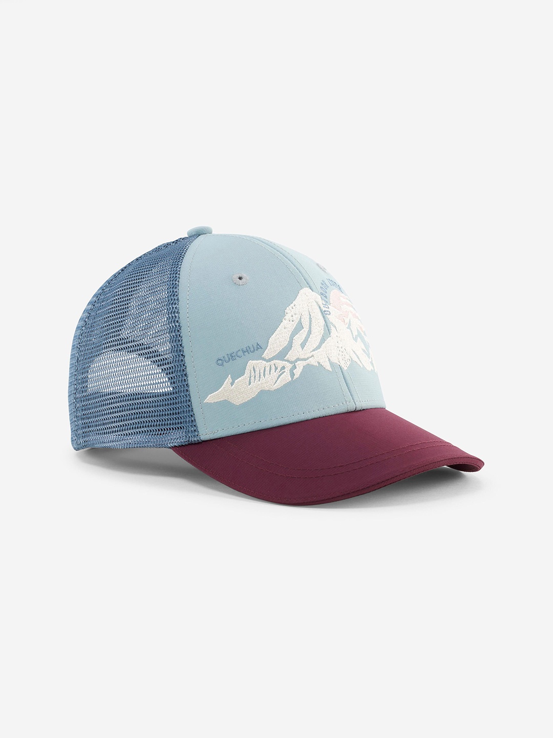 

Quechua By Decathlon Kids Unisex Blue Printed Sun Protection Trucker Cap