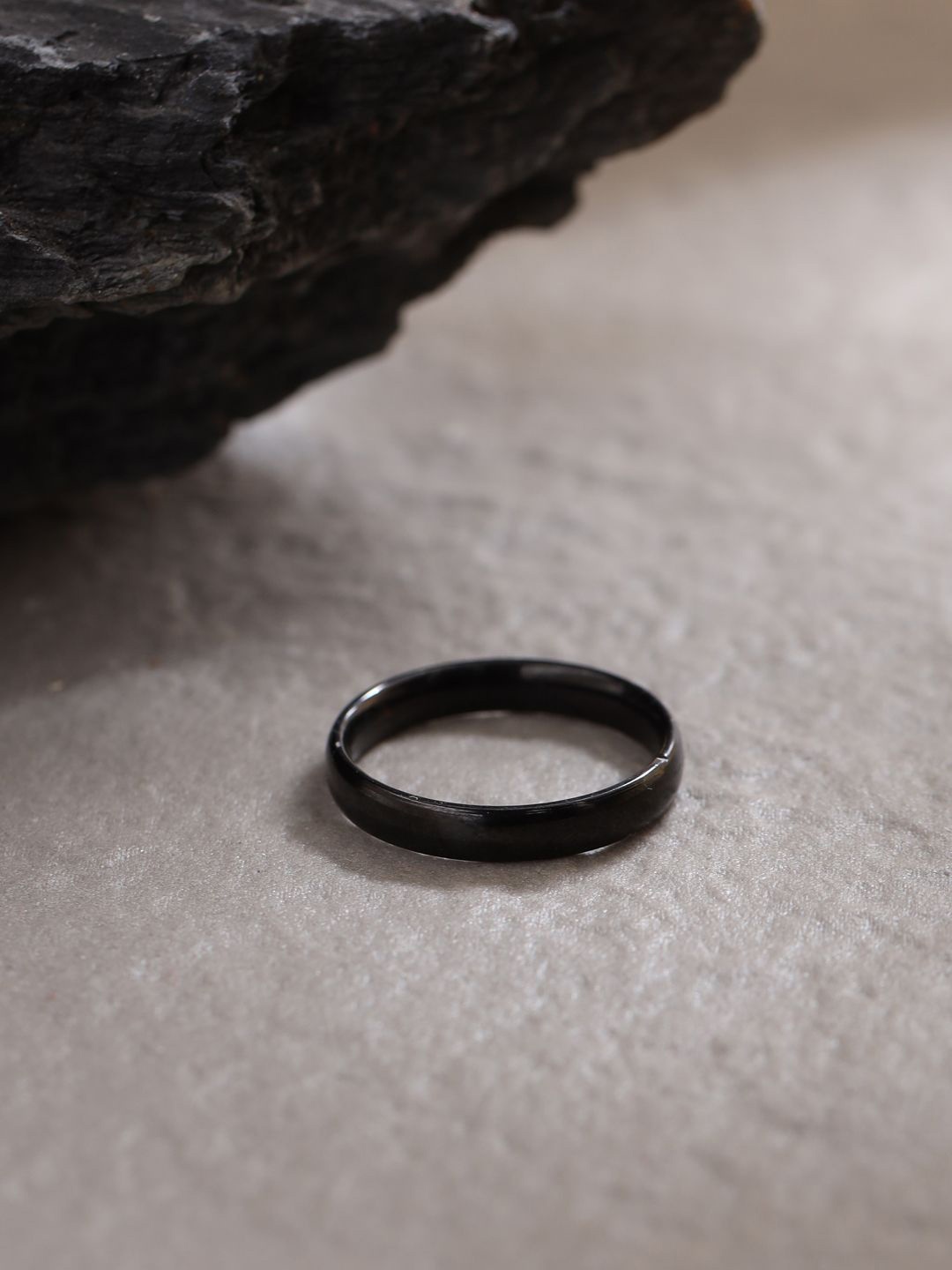 

NVR Men Rhodium-Plated Ring, Silver