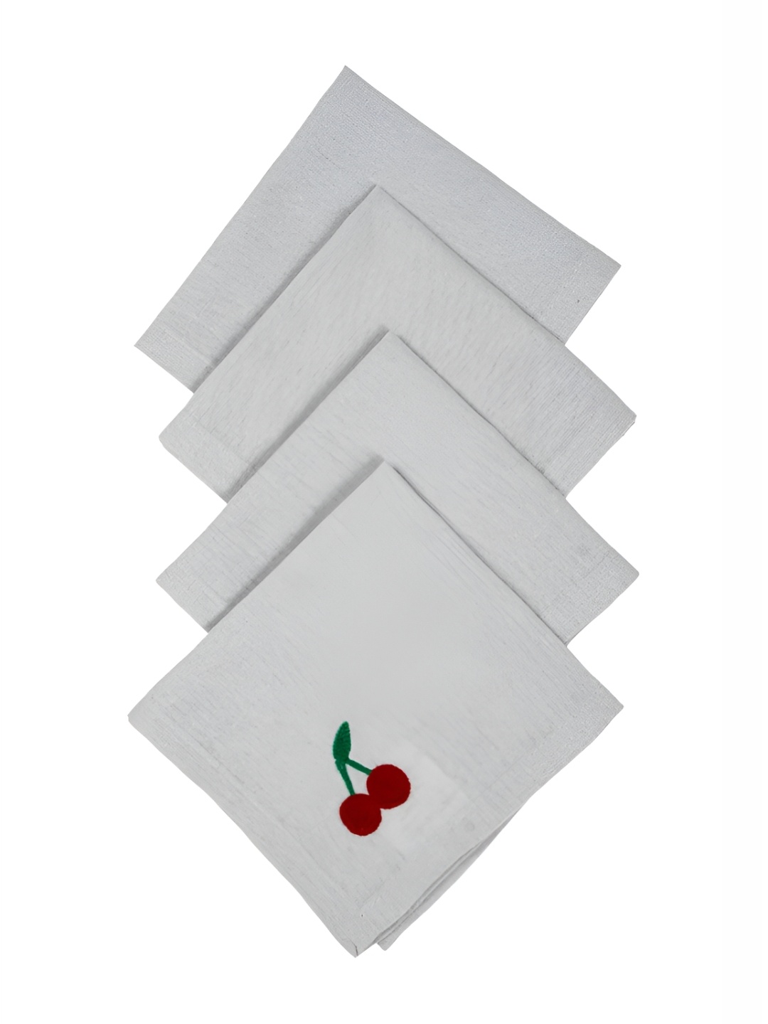 

Ratan Cart Grey 4 Pieces Embroidered Pure Cotton Table Napkins