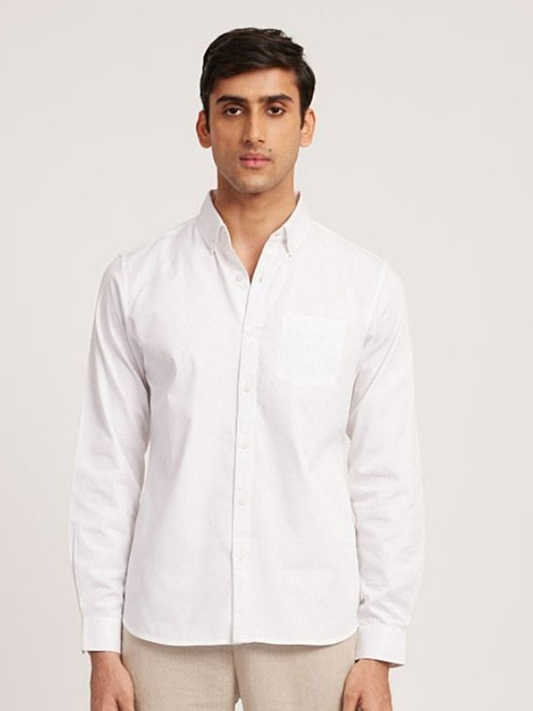 

Creatures of Habit Men Classic Buttondown Shirt, White