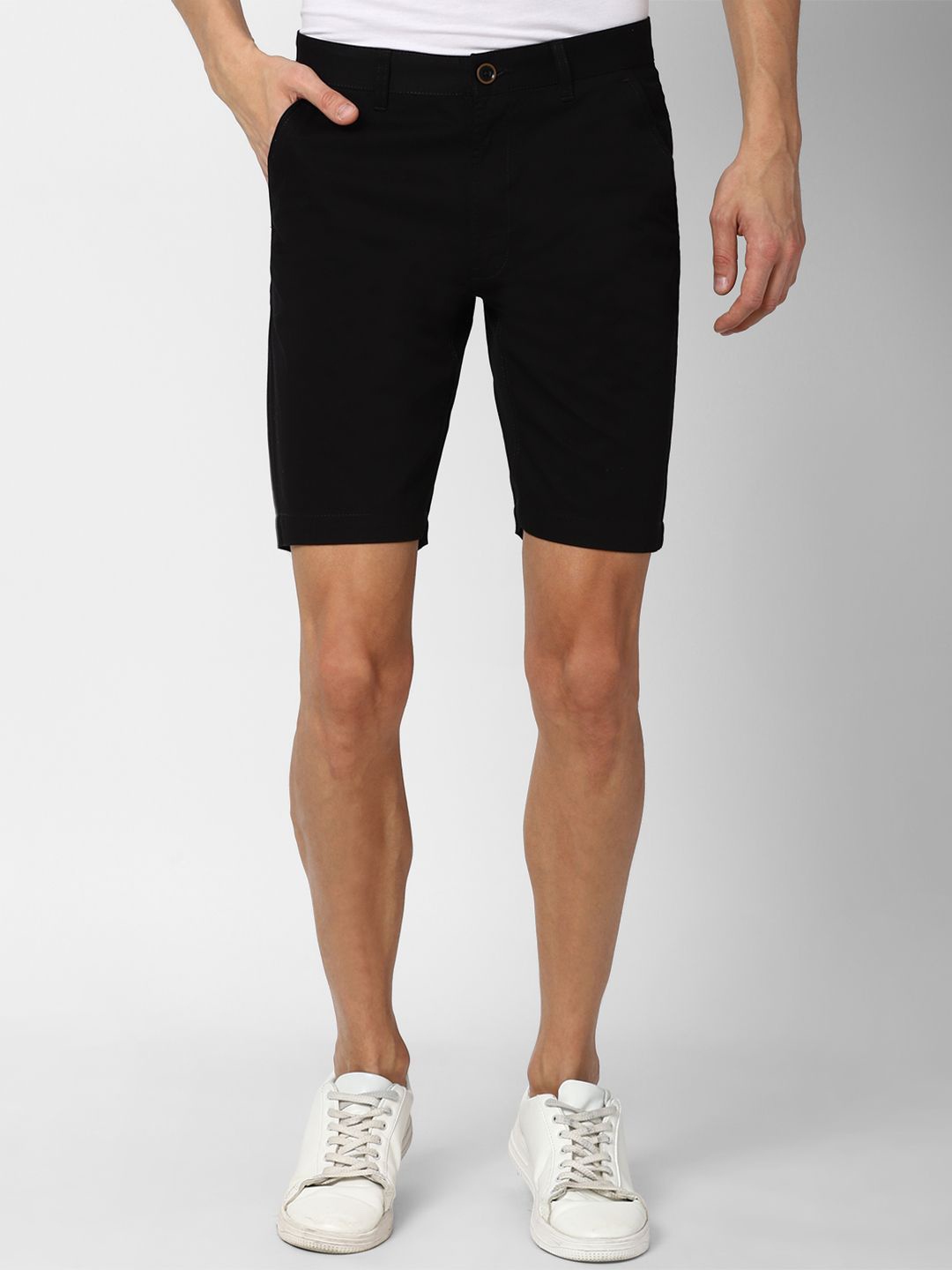 

PETER ENGLAND UNIVERSITY Men Regular Fit Casual Shorts, Black