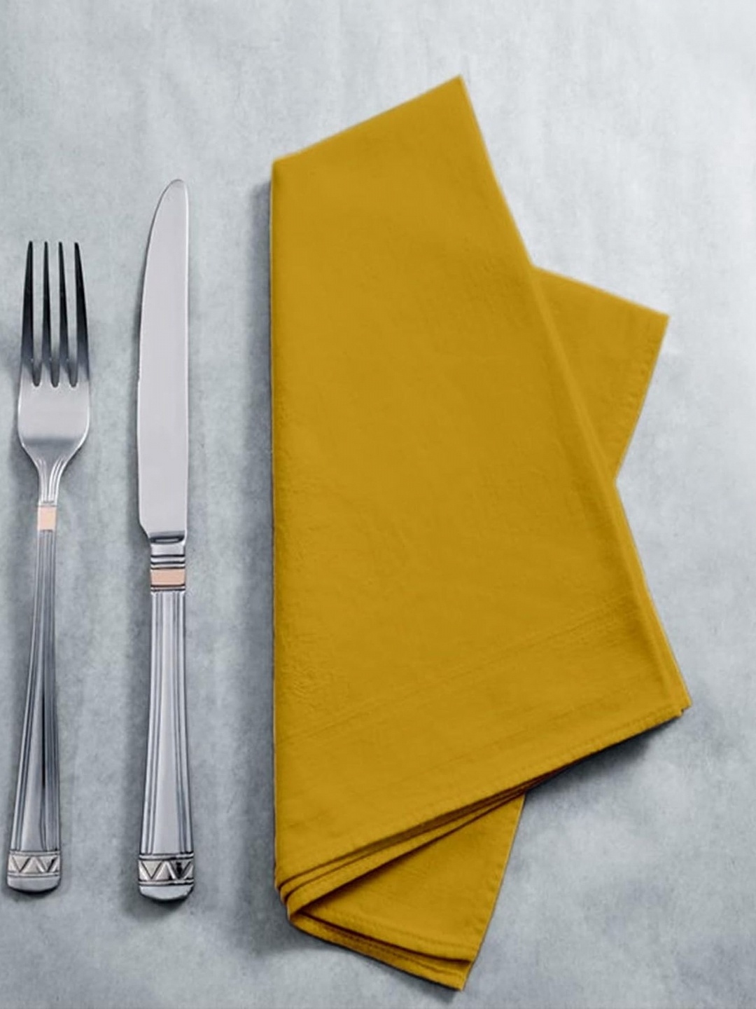 

Lushomes Yellow 12 Pieces Pure Cotton Table Placemats